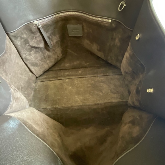 •Lanvin #22115 RARE Baratas Embossed Leather MM Tote Bag Embossed Logo Unisex - Picture 5 of 16